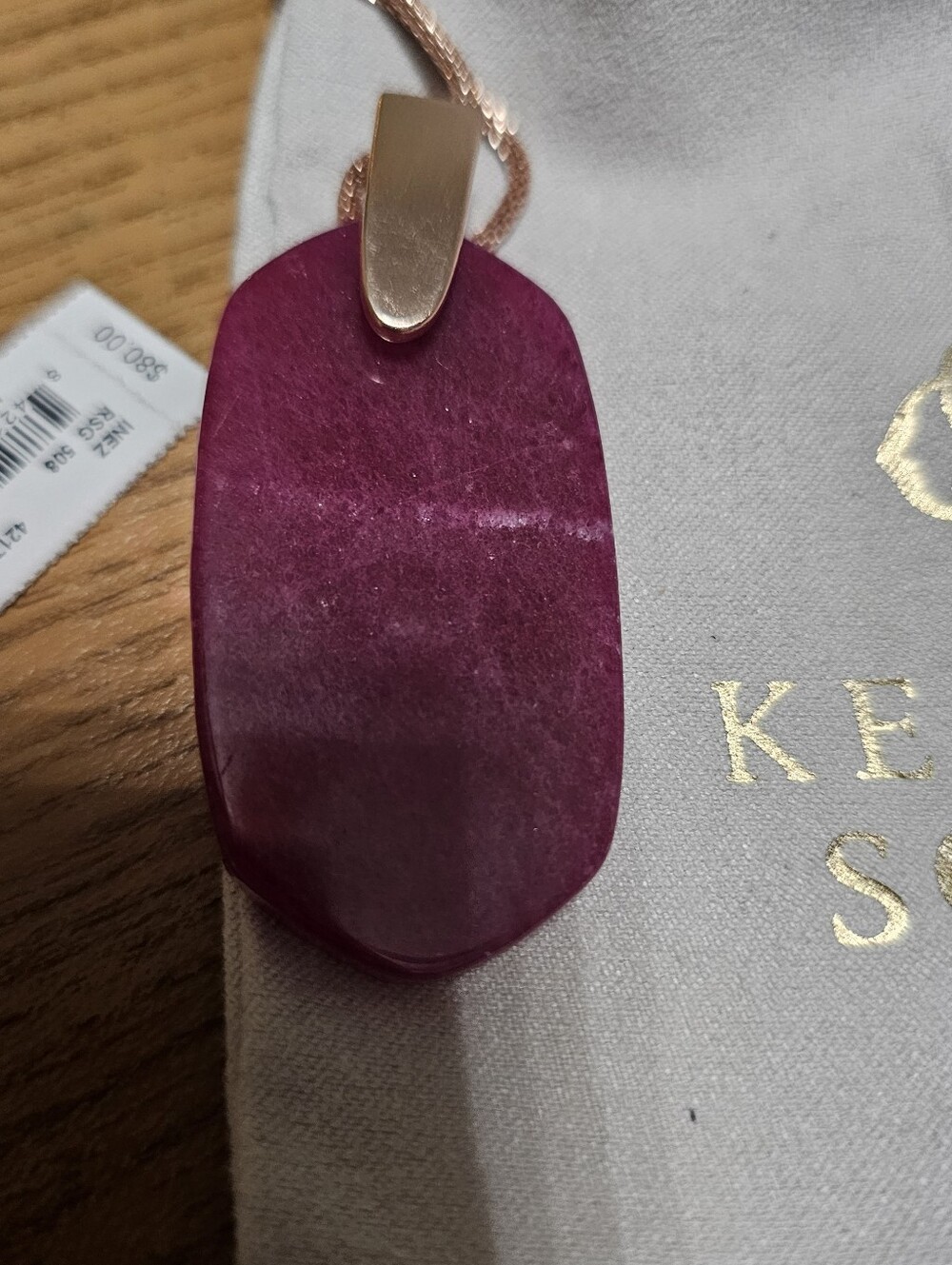 Kendra Scott Inez Maroon Jade Necklace - Picture 2 of 4
